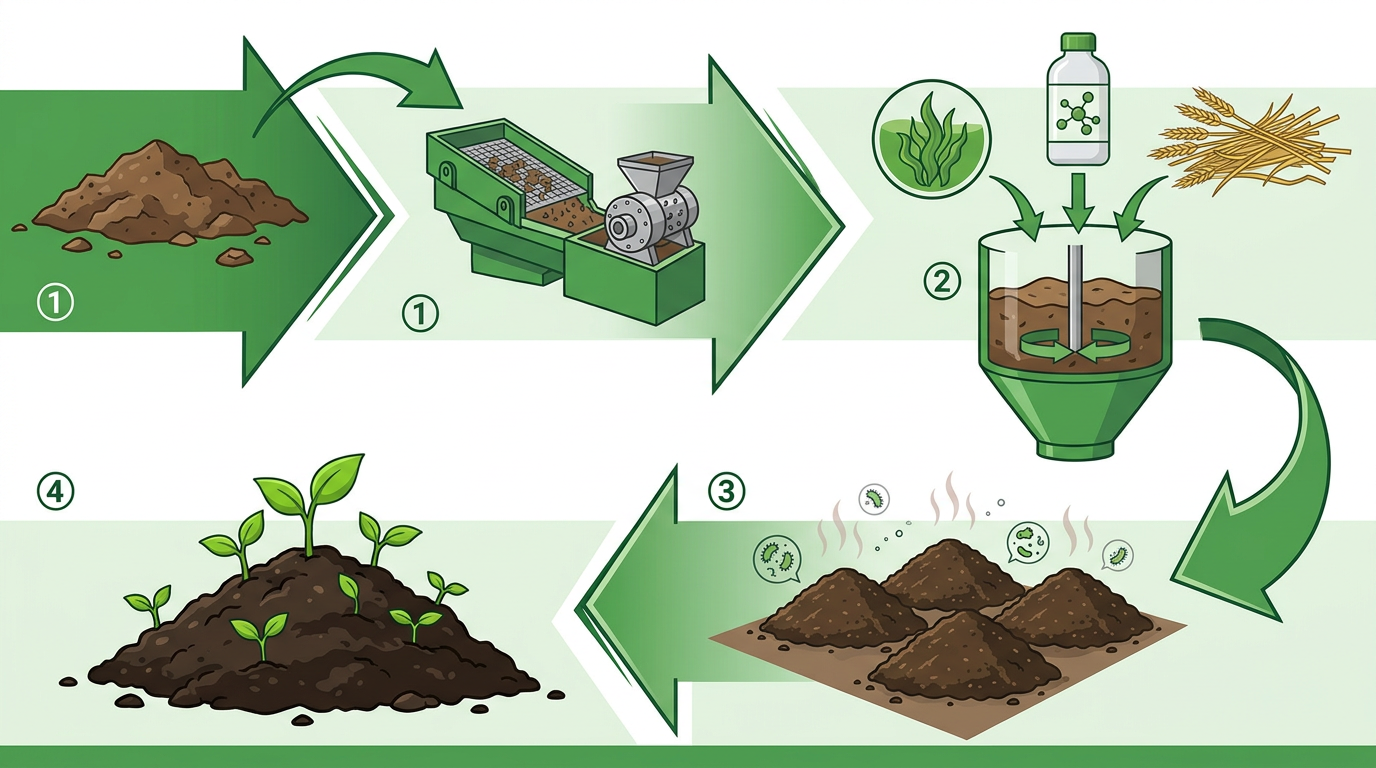富硒营养土制备工艺流程